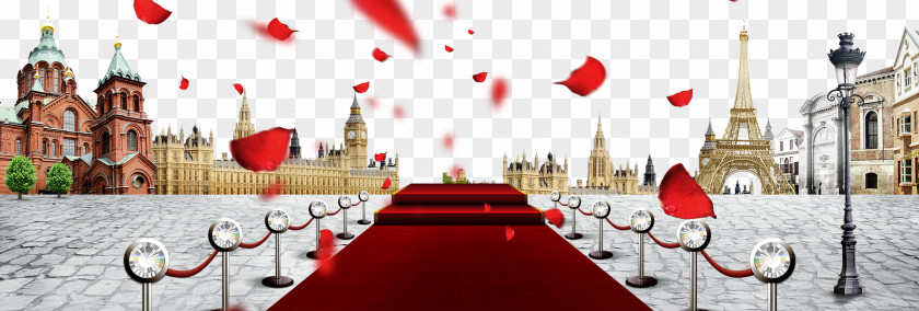 Italian Style Petal Red Carpet Background Template YouTube Download Wallpaper PNG