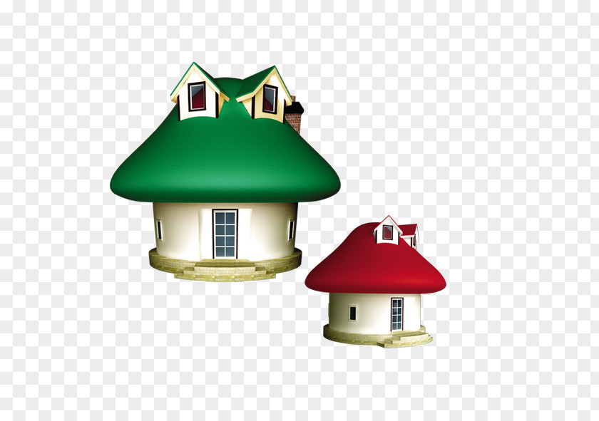 Mushroom House Cartoon PNG