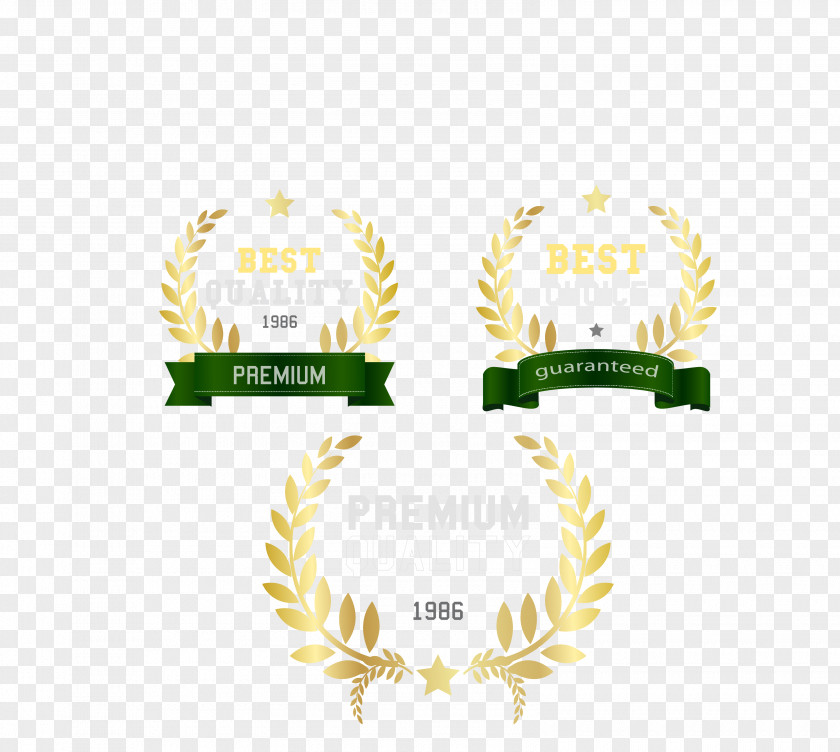 Vector Golden Rice Decorative Label Logo Oryza Sativa PNG