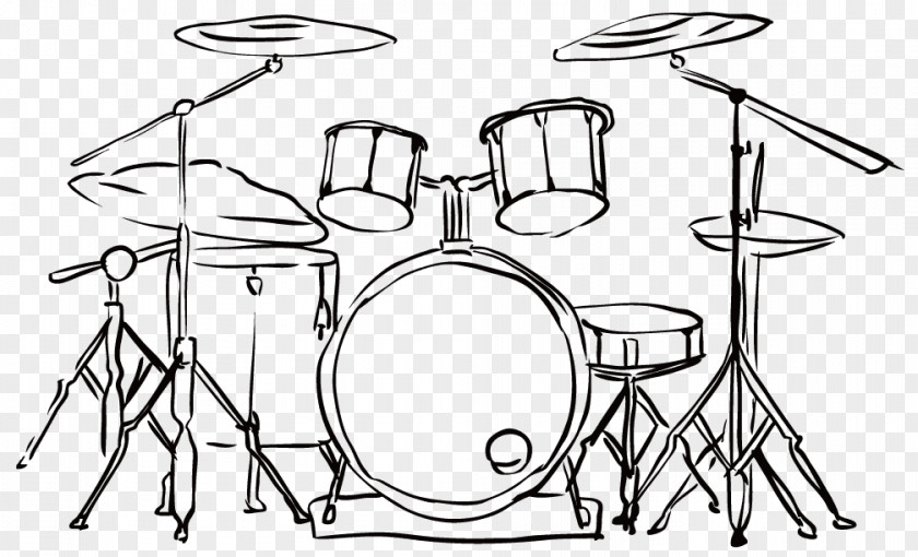 Drums Sketch Product Design Line Art Cartoon PNG