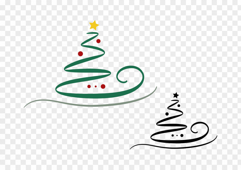 Hand-painted Christmas Tree Clip Art PNG