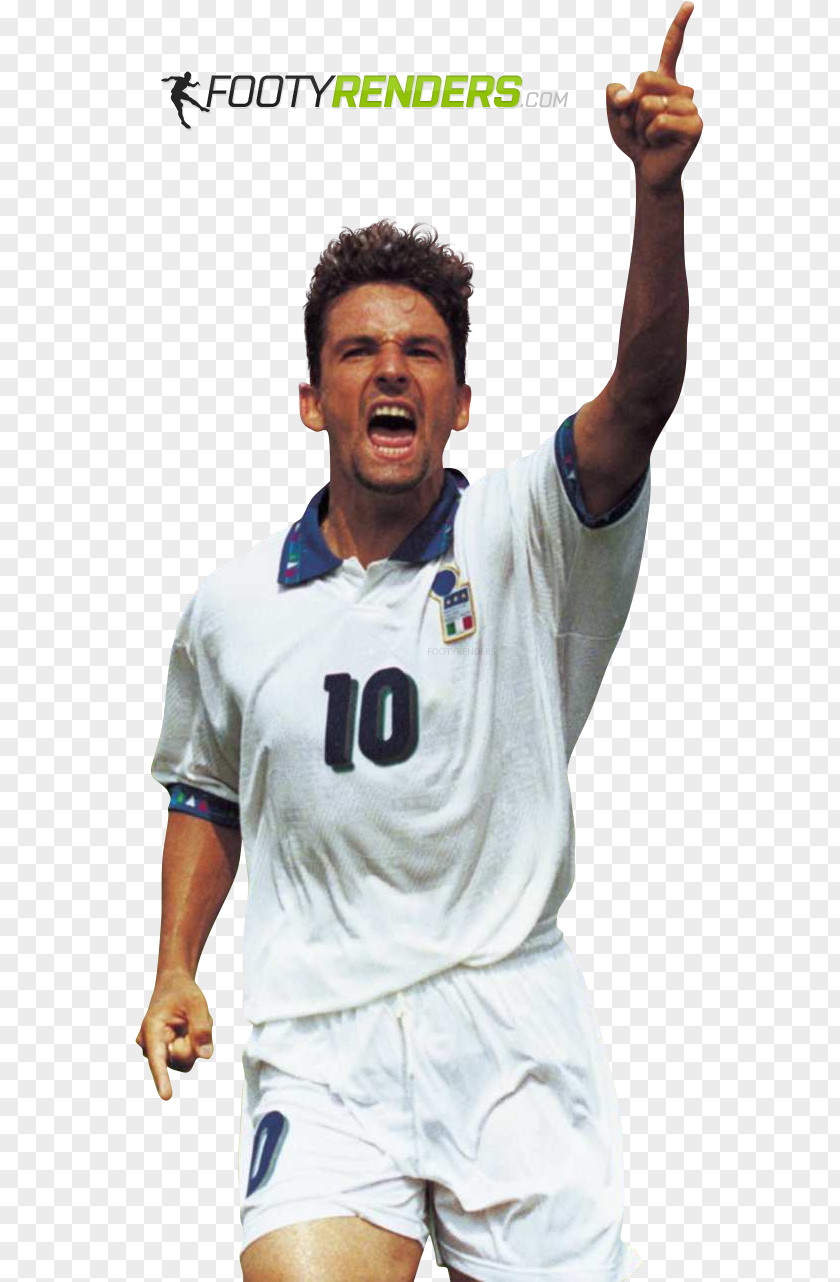 Roberto Baggio Italy National Football Team Player Rendering PNG