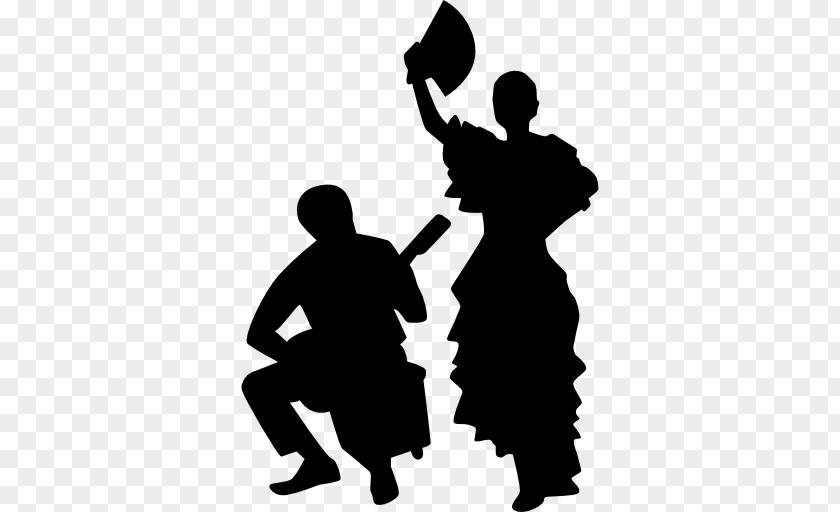 Silhouette Flamenco Guitar Partner Dance PNG