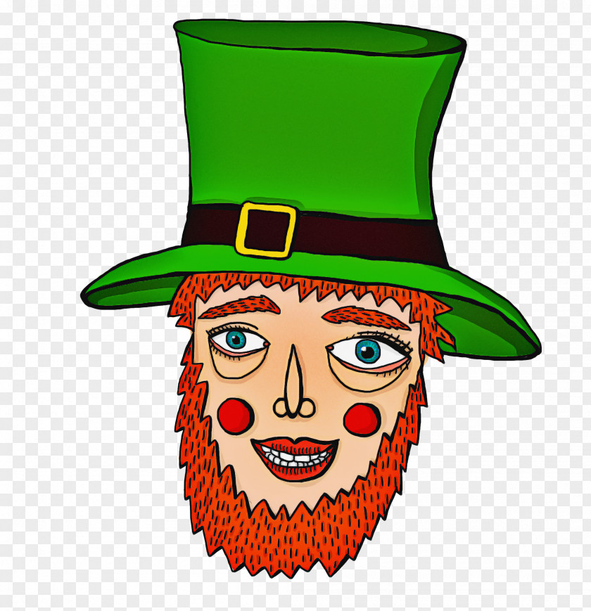 Smile Leprechaun Hair Cartoon PNG