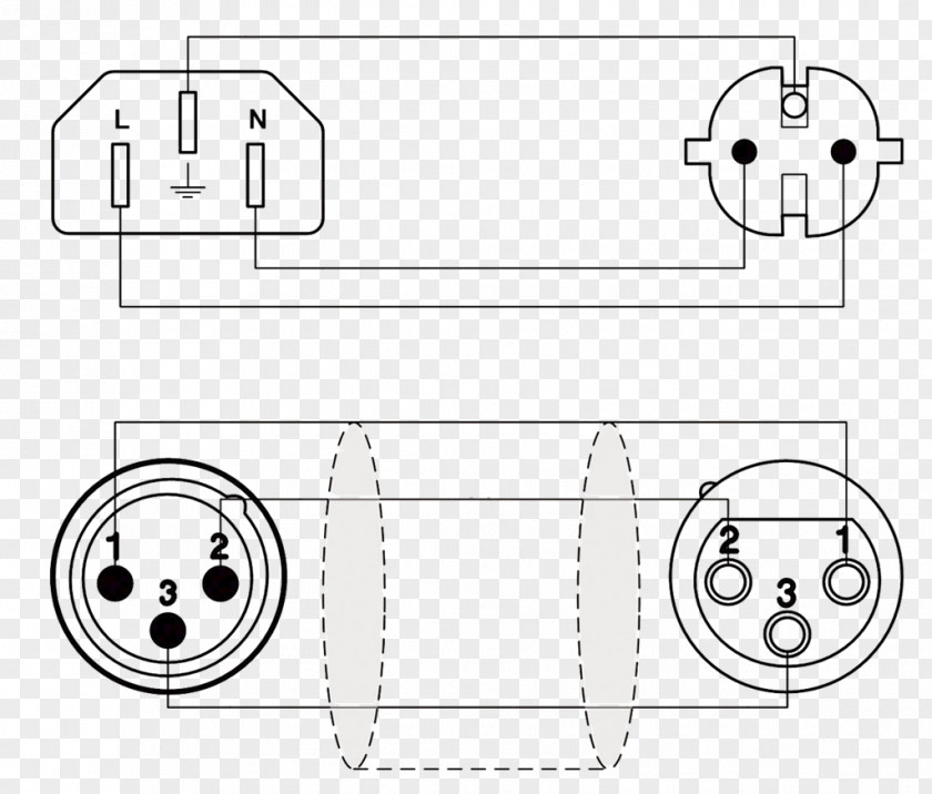 XLR Connector Microphone Wiring Diagram Electrical Cable Schuko PNG