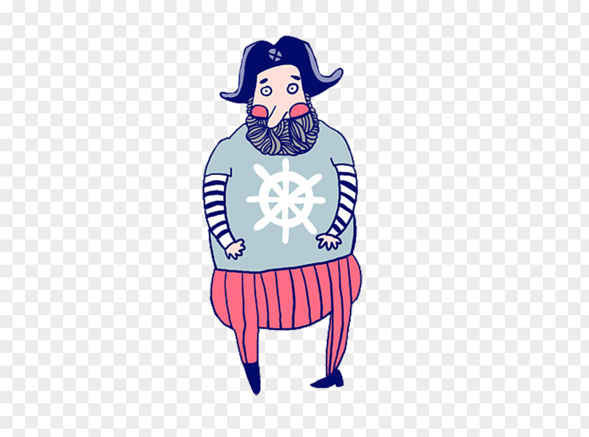 Cartoon Pirate Captain Master Animation Drawing Illustration PNG