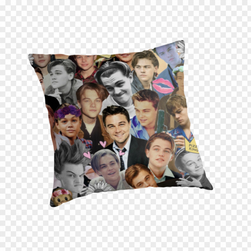 Leonardo Dicaprio Throw Pillows Cushion Tasche Collage PNG
