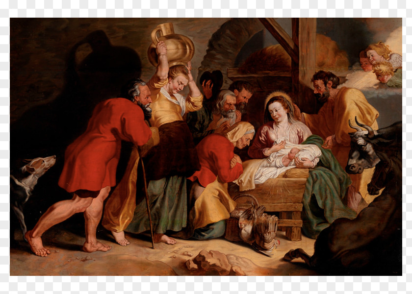 Watercolors Adoration Of The Magi Oil Painting Shepherds Artist PNG