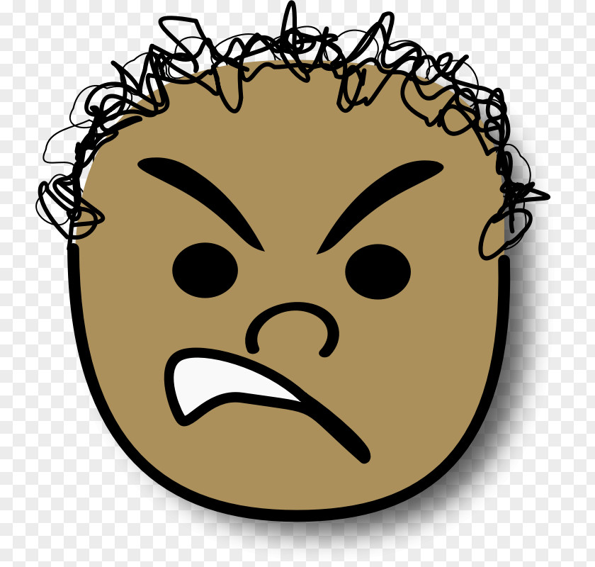 A Mad Face Smiley Anger Emoticon Clip Art PNG