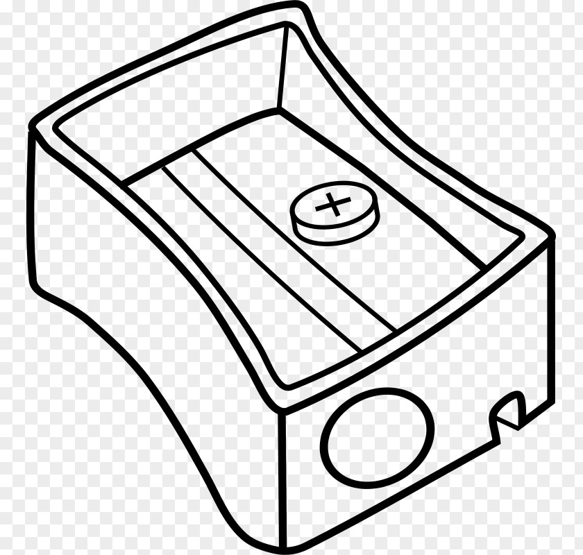 A Picture Of Pencil Sharpener Black And White Clip Art PNG