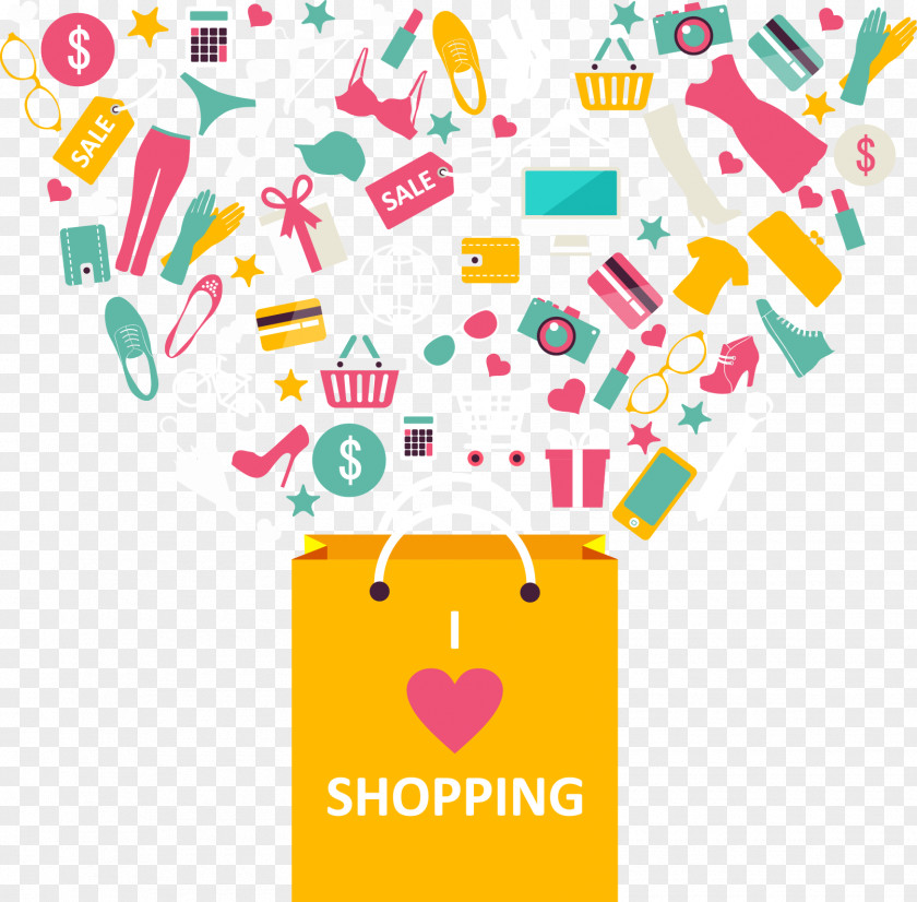 Crazy Shopping Bag Promotion PNG