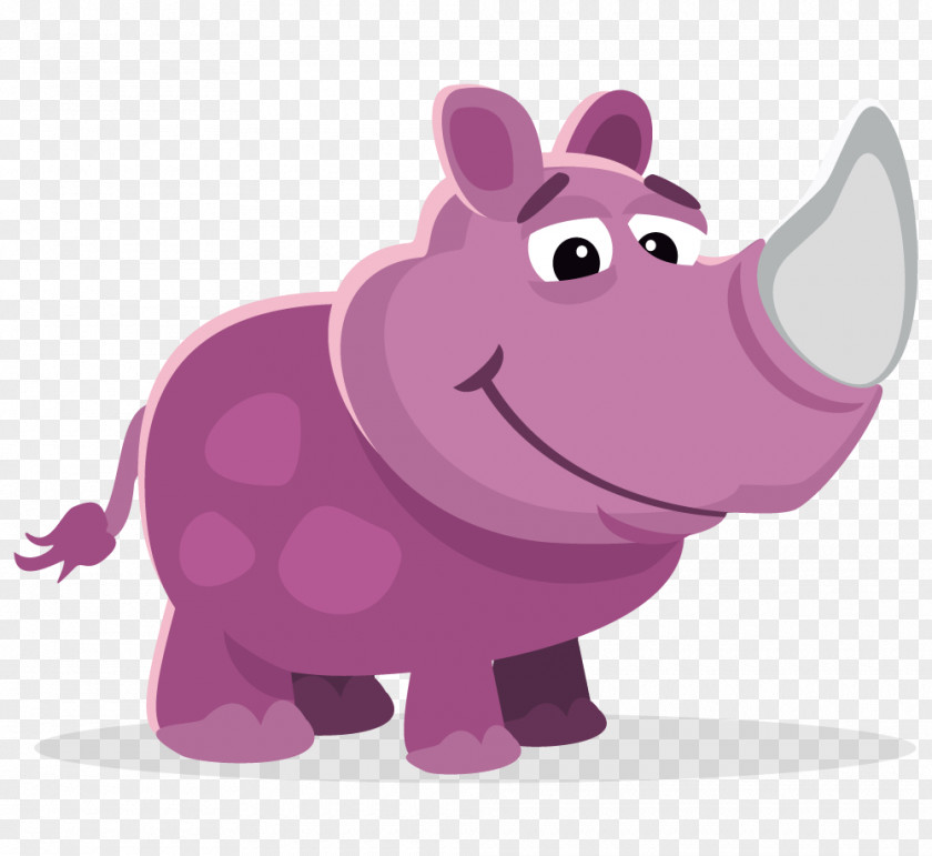 Purple Rhino Cliparts Rhinoceros Hippopotamus Clip Art PNG