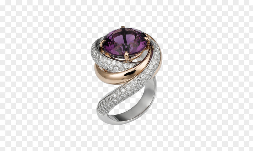 Ring Amethyst Jewellery Gold Cartier PNG