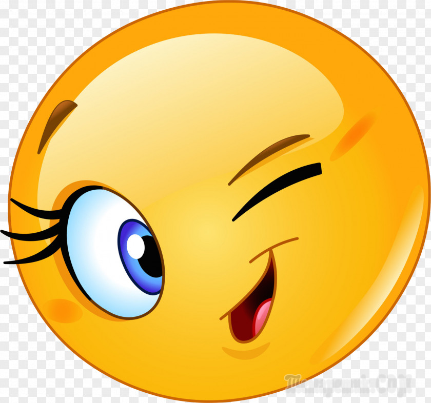 Smiley Emoticon Wink Clip Art PNG