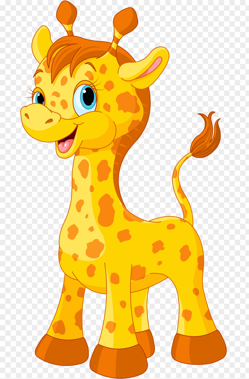 Terrestrial Animal Wildlife Giraffe Giraffidae Figure Clip Art Yellow PNG