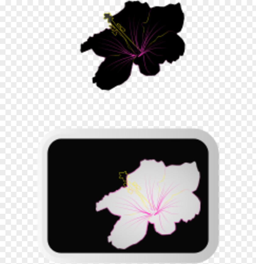 Hibiscus Outline Clip Art PNG