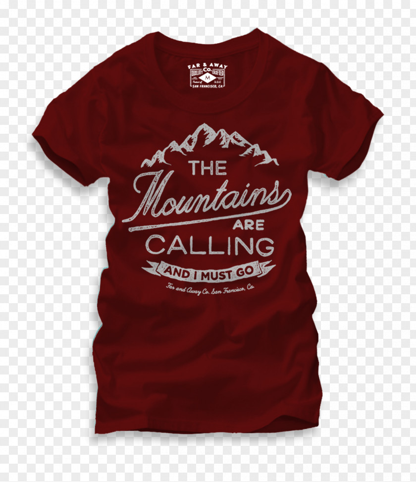 Mountains Calling T-shirt Sleeve Font Product Brand PNG