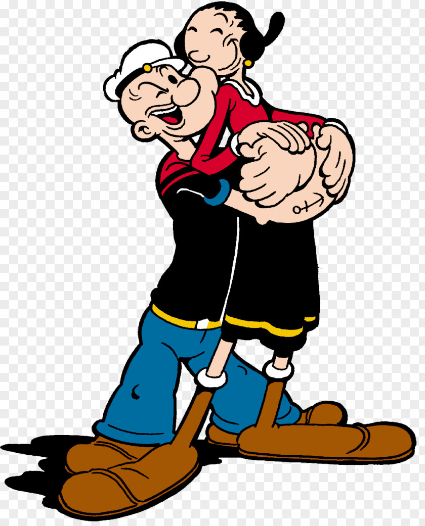 Olive Oyl Popeye Bluto Cartoon PNG