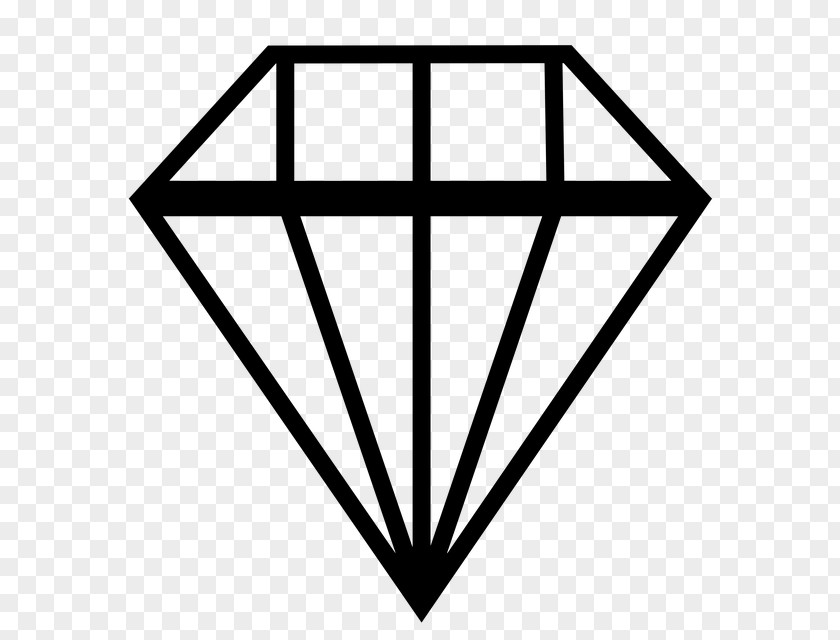 Diamond Cut Gemstone Silhouette PNG