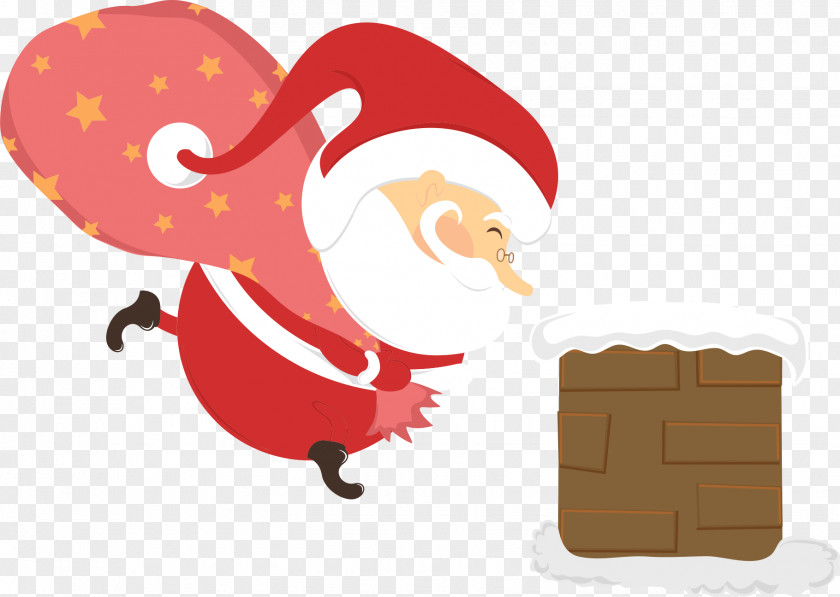 Santa Claus With Stone Walls Christmas Eve New Year's Day PNG