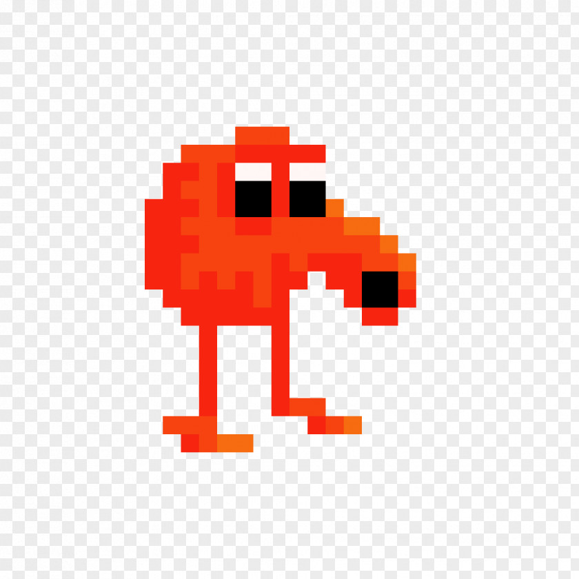 8 BIT Q*bert Space Invaders Arcade Game Video Sprite PNG