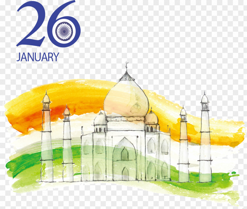 Drawing Taj Mahal, India Indian Independence Day Republic PNG