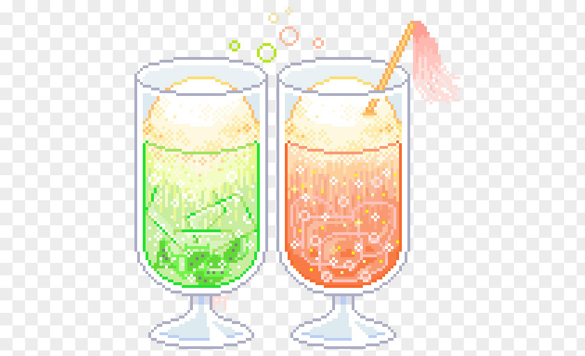 Drink Pixel Art Bubble Tea PNG