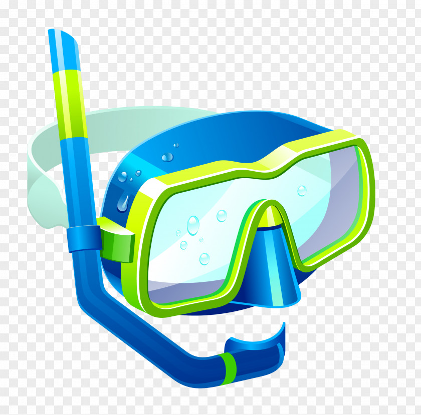 Transparent Blue Snorkel Mask Clipart Snorkeling Diving Swimfin Clip Art PNG