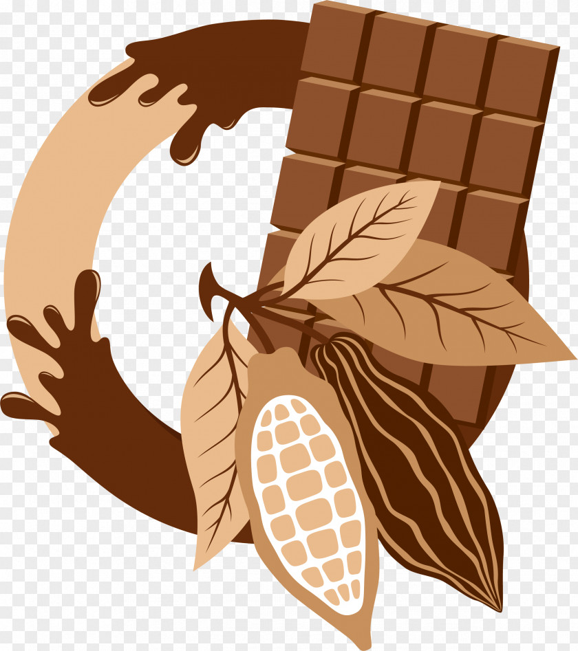Brown Simple Chocolate Plant Decoration Pattern PNG