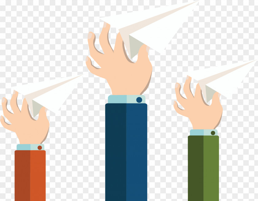 Folded Paper Airplane Thumb Illustration PNG