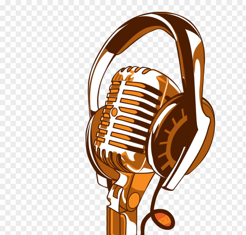 Microphone Headphones Artist Poster Work Of Art PNG