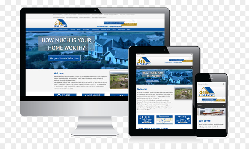 Beautiful Real Estate Website Web Page Design Business PNG