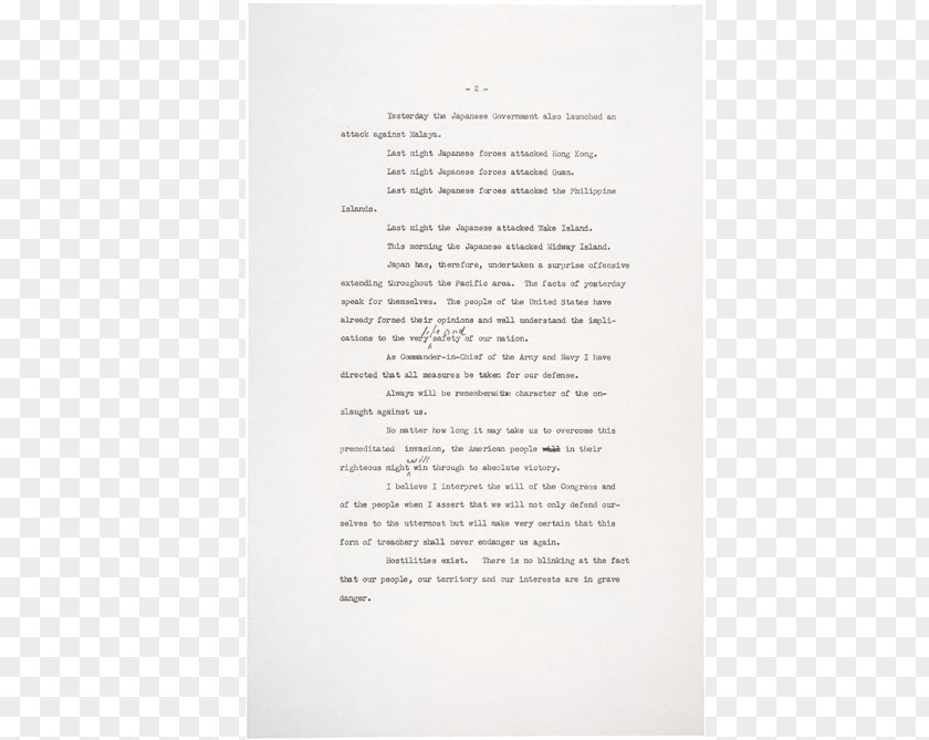 Franklin D. Roosevelt Infamy Speech Font PNG