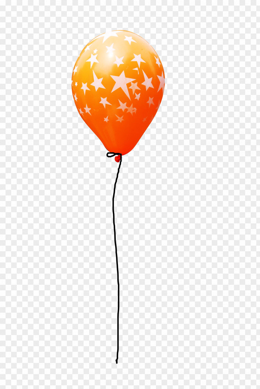 Orange Five-pointed Star Balloon PNG