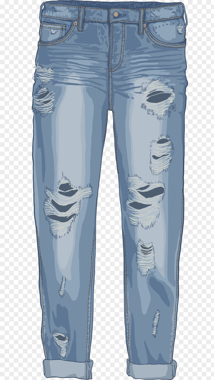 Vector Hand-painted Jeans Euclidean Stock Photography Illustration PNG