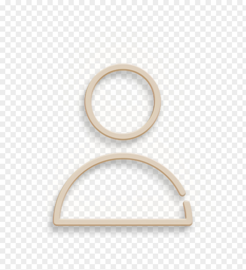 Beige Metal Account Icon Ecommerce User PNG