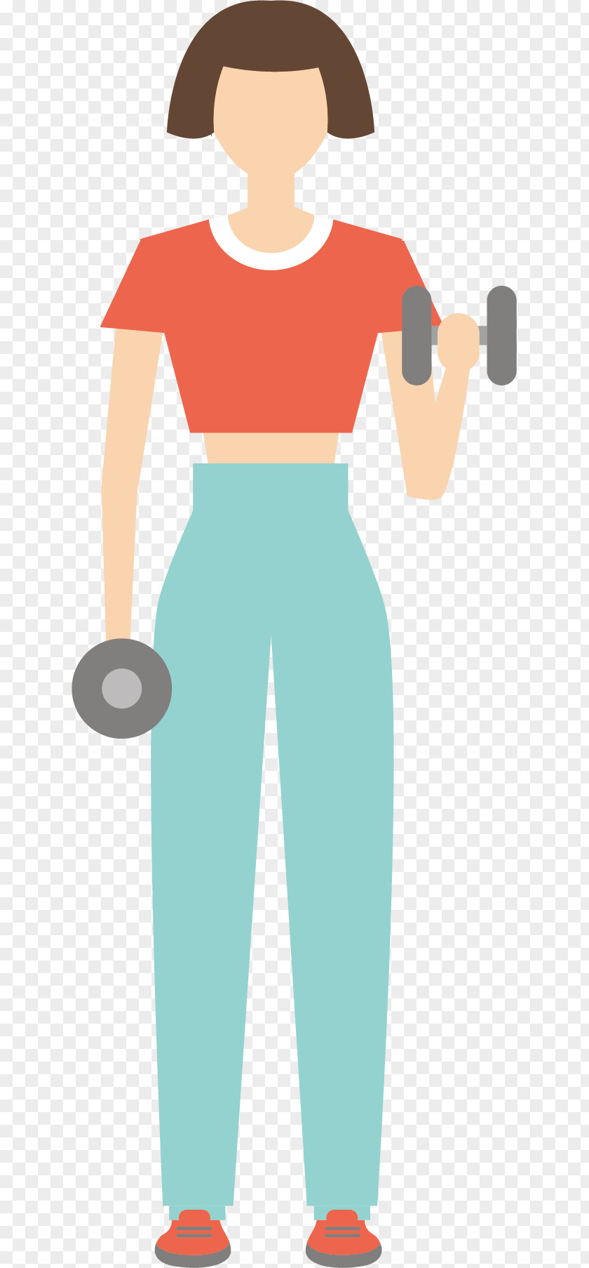 Hand Lifting Barbell Physical Exercise Illustration PNG