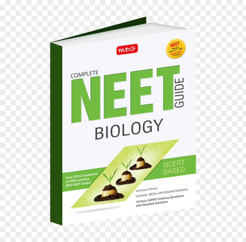 BiologyPhysics Book Cover NEET · 2018 Complete Guide: Biology Physics Chemistry Objective NCERT At Your Fingertips For NEET-AIIMS PNG