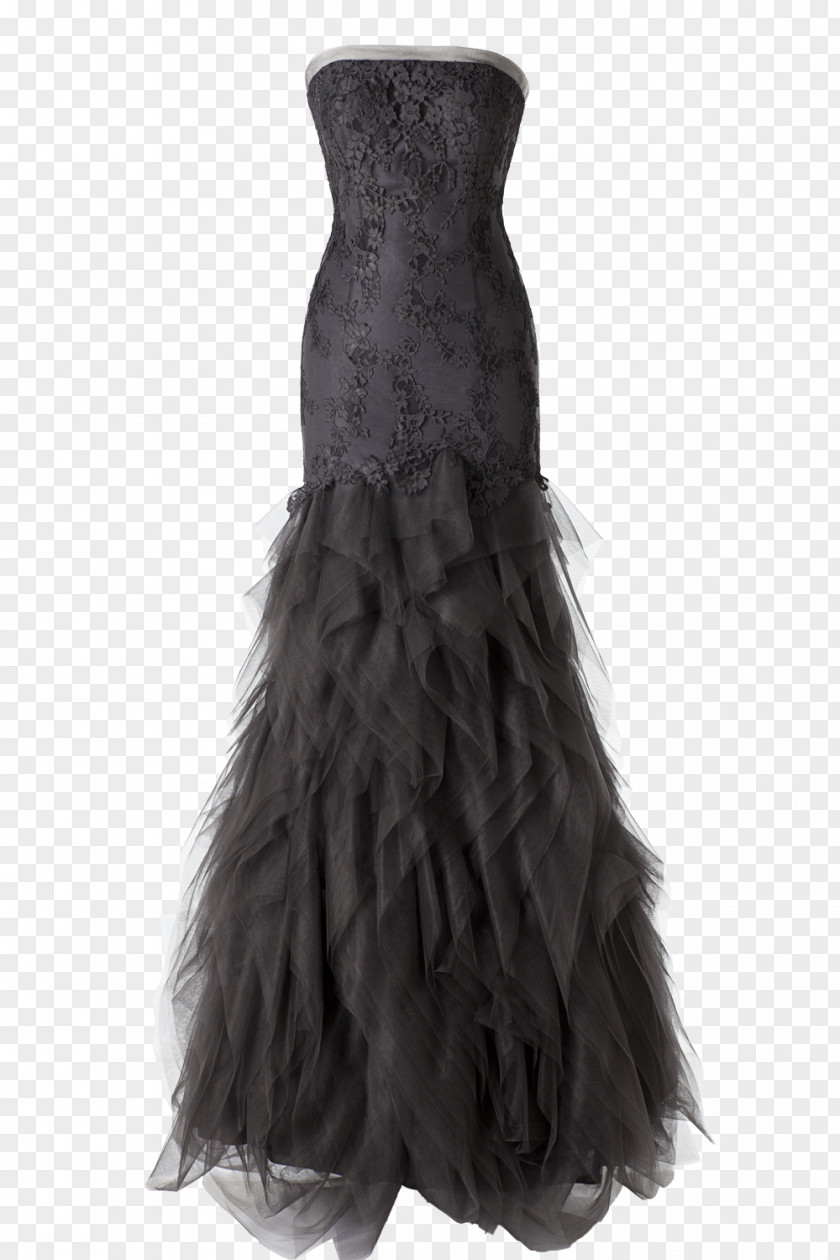 Dress Little Black Shoulder Gown PNG