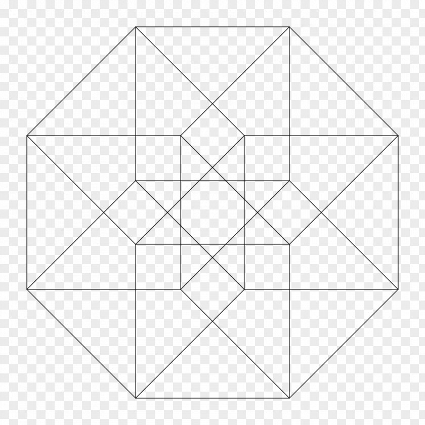 Illusion Tesseract Hypercube Geometry Square Clip Art PNG