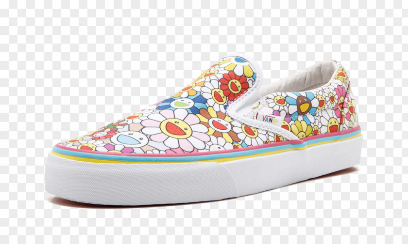 Murakami Flower Sneakers Skate Shoe Pattern PNG