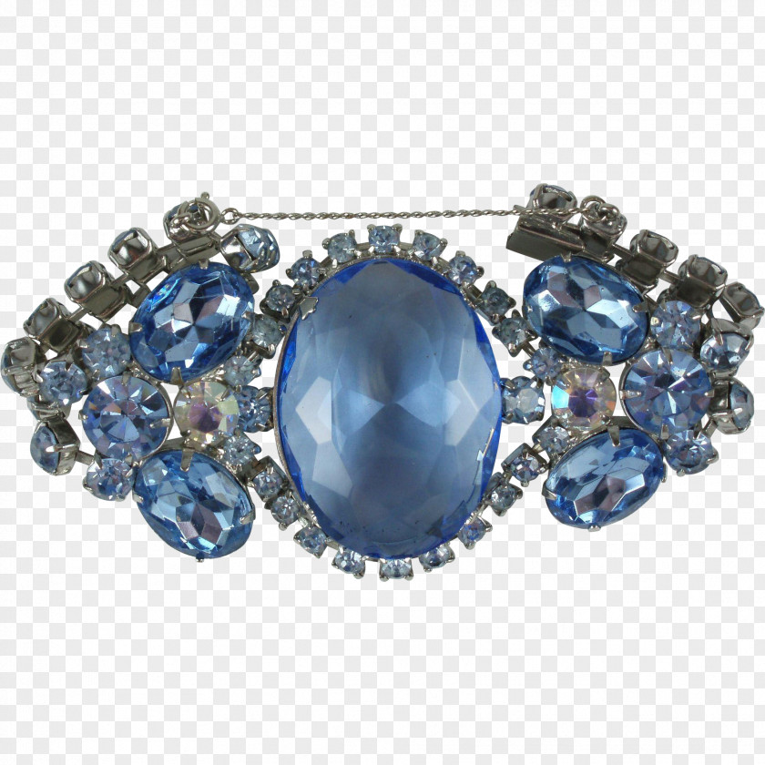 Sapphire Bracelet Jewellery Silver Brooch PNG