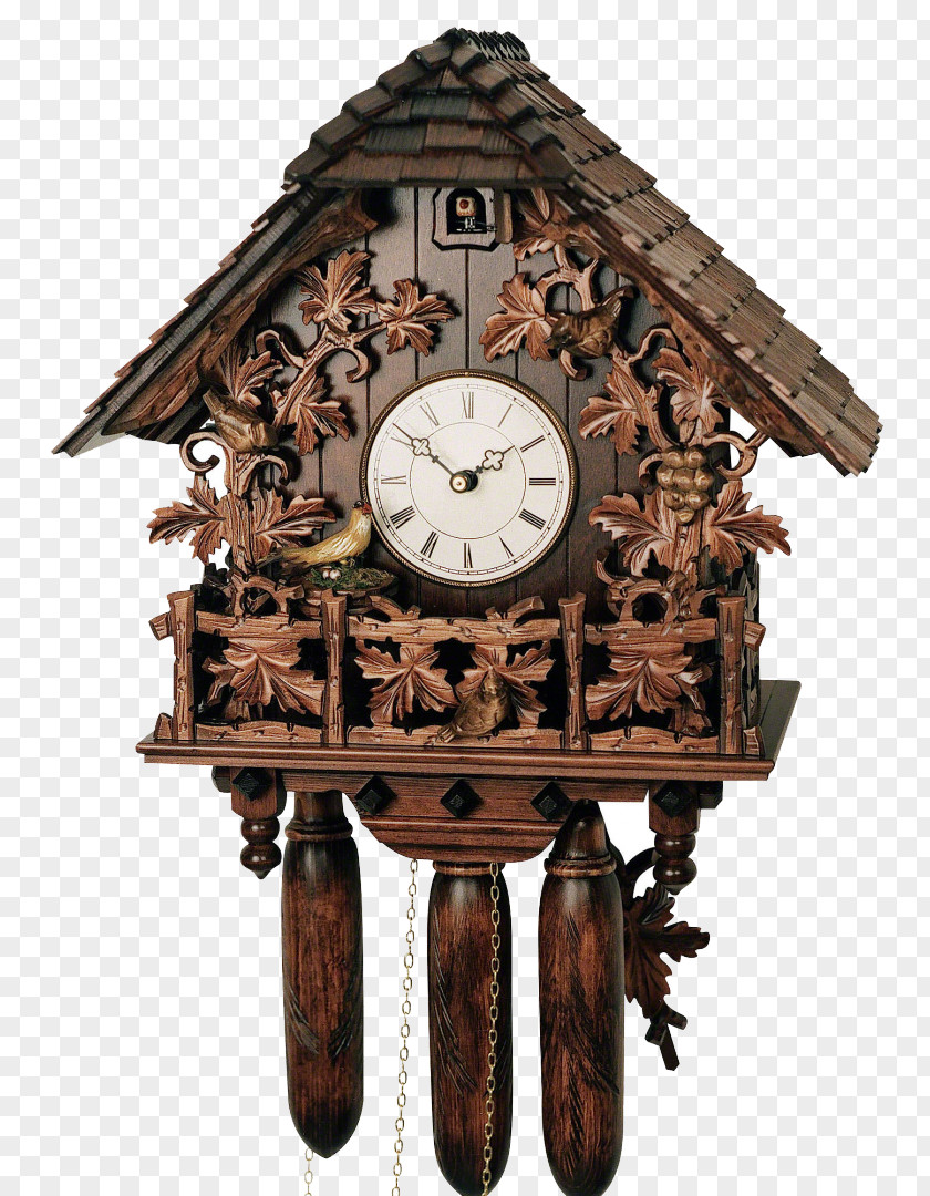 Clock Cuckoo Rombach & Haas E. K. Movement Furniture PNG