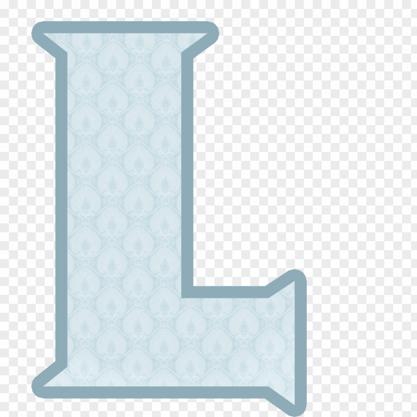 Letter L Teal Font PNG