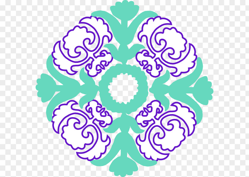 Mint Damask Clip Art PNG