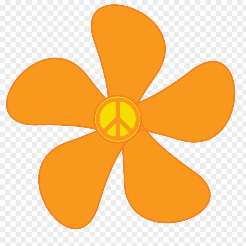 Openclipart.org 1960s Flower Power Clip Art PNG