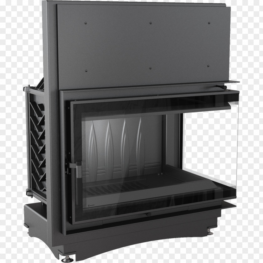 Stove Fireplace Insert Glass Cast Iron PNG