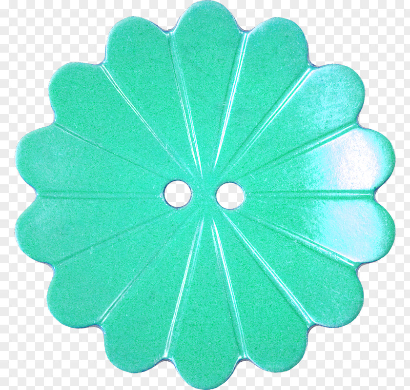 Turquoise Flower Petal Button Clip Art PNG