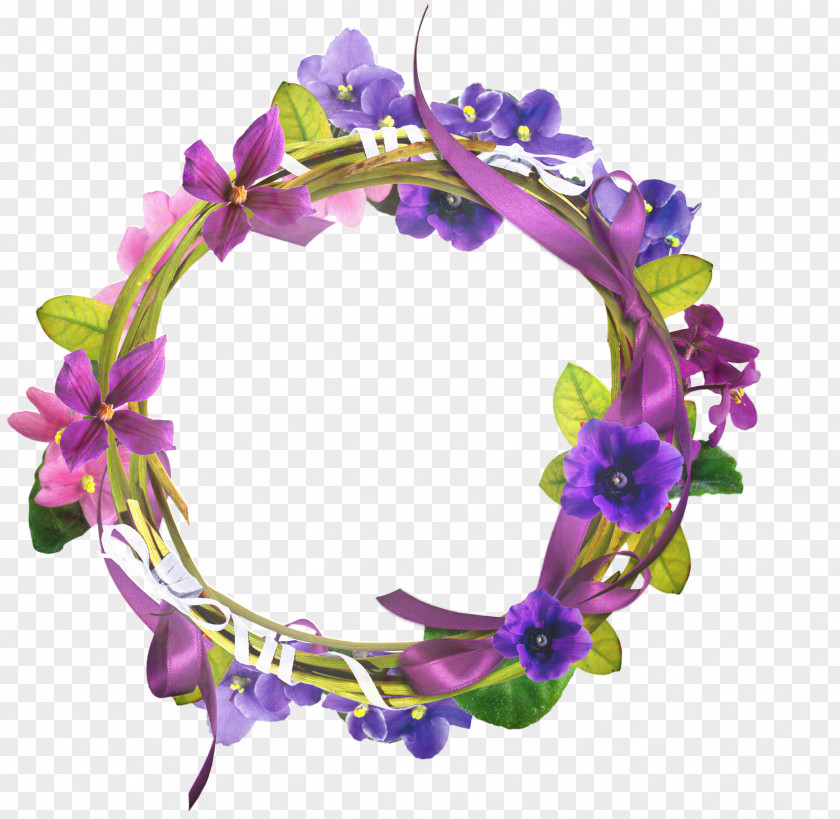 Iris Violet Family Purple Flower Wreath PNG