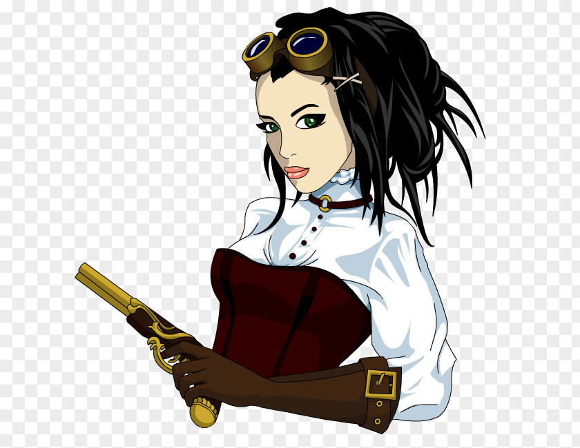 Woman Steampunk Fashion Drawing PNG